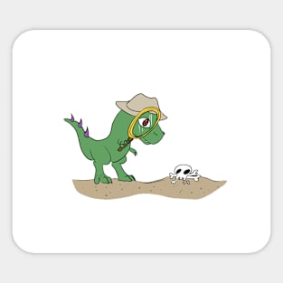 Dino Paleontologist Sticker